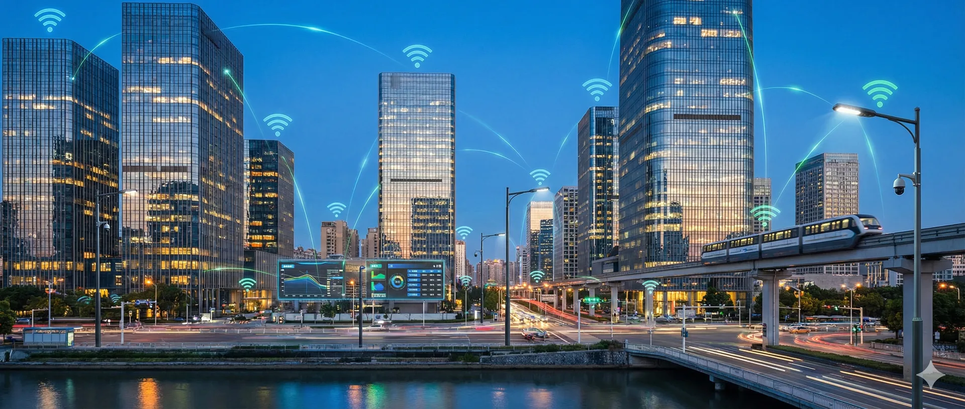 Smart City Skyline / Connected Infrastructure
